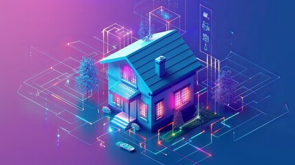 Fototapeta premium Smart home Automation Control System. Innovation technology