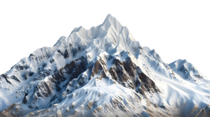 Ice mountains Isolated on transparent background