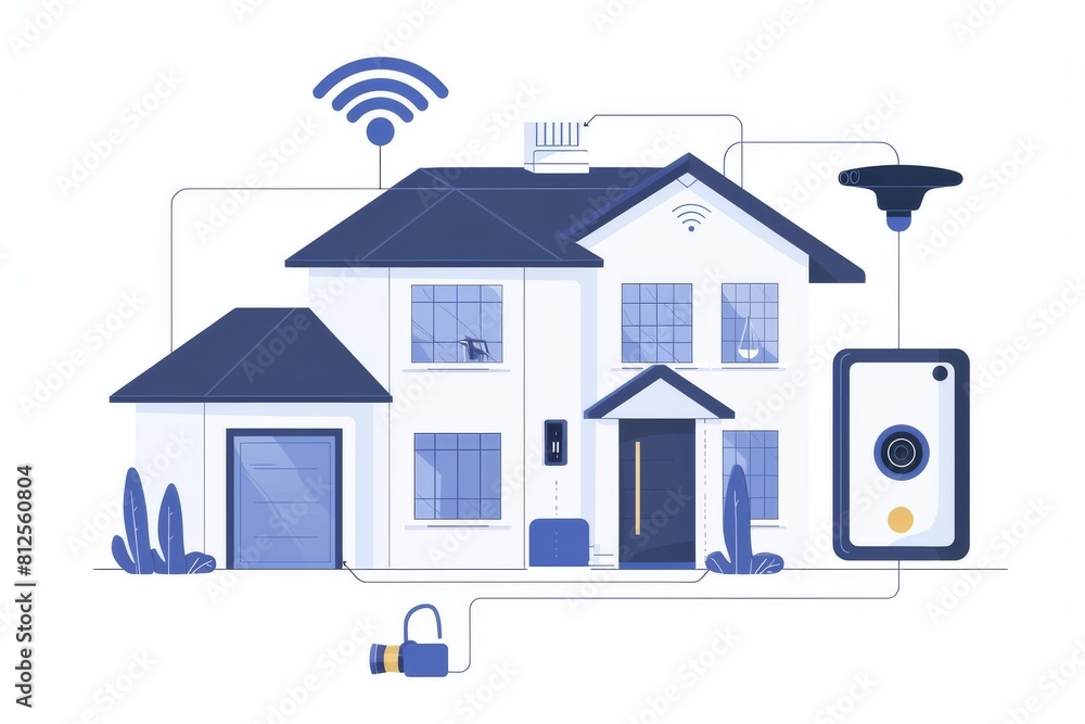 Aufkleber enhance home security with digital ai for security assessment, integrating surveillance equipment an