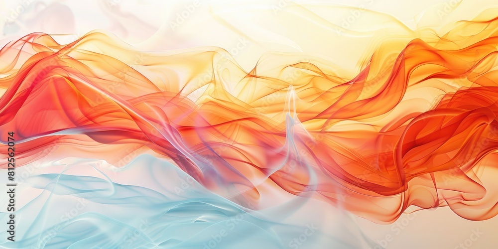 Poster colorful abstract painting with a smooth transition of colors aig51a.
