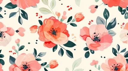 Floral pattern design for Mother's Day stationery or invitations