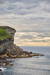 Fototapeta premium View of the Cobreces cliffs in Cantabria