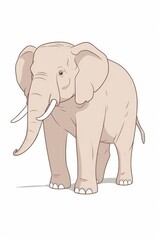 Fototapeta premium elephant drawing, water color style