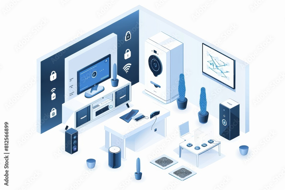 Poster manage security threats with ai, integrating facial recognition and surveillance ecosystems into you