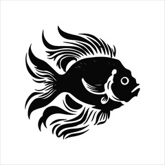 vector silhouette of a Fish