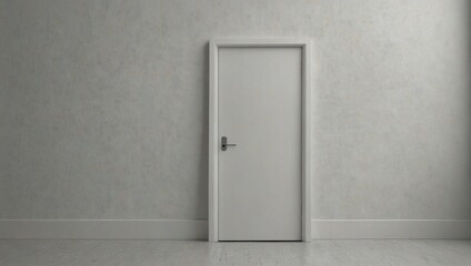 minimalist photo of a white door with white walls made by AI generative