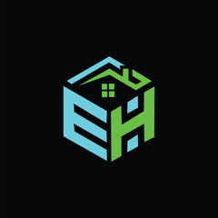 EH logo design vector template