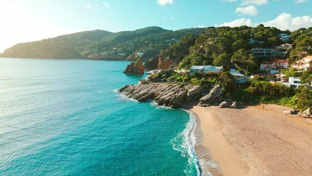 Amazing Costa Brava coast along the Mediterranean Sea in Spain