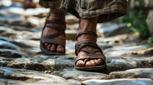**The Way**..A man walking on a rocky path