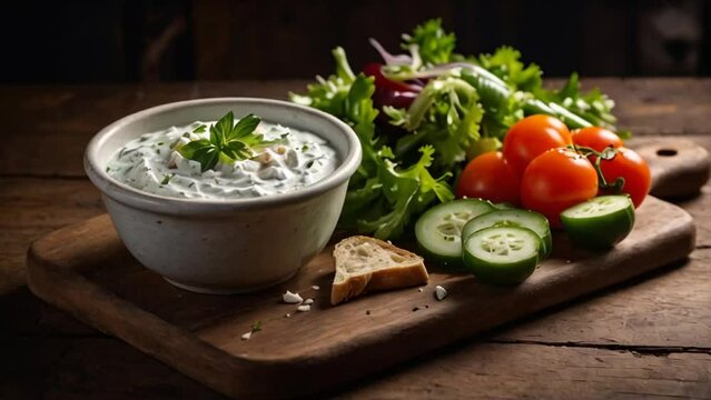 tzatziki sauce in the kitchen