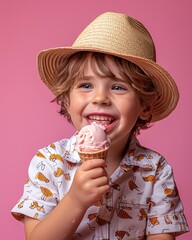 boy with ice cream