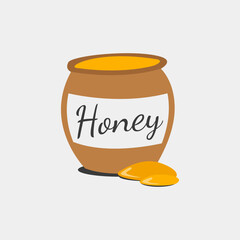 Honey jar healthy natural icon art illustration art design vector