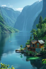 Norwegian fjords, like Geirangerfjord, offer unforgettable views amidst steep cliffs and cascading...
