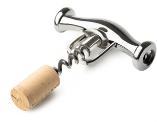 Korkenzieher isoliert auf wei&szlig;en Hintergrund, Freisteller