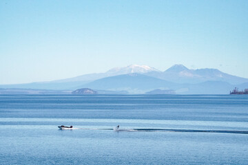 lake and mountains