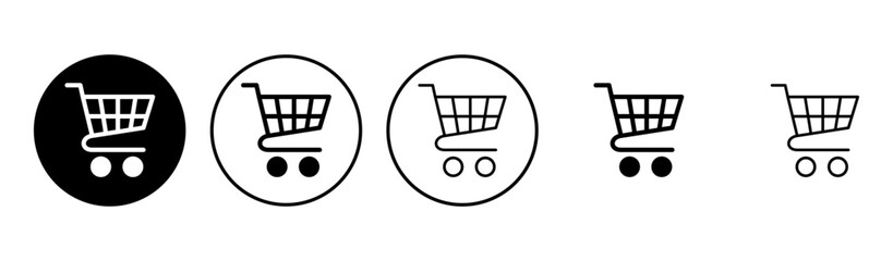 Shopping icon set. Shopping cart icon. Trolley icon vector