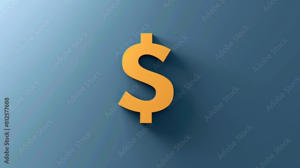 Aufkleber a minimalist background with a single dollar sign icon, emphasizing the singular focus on maximizing
