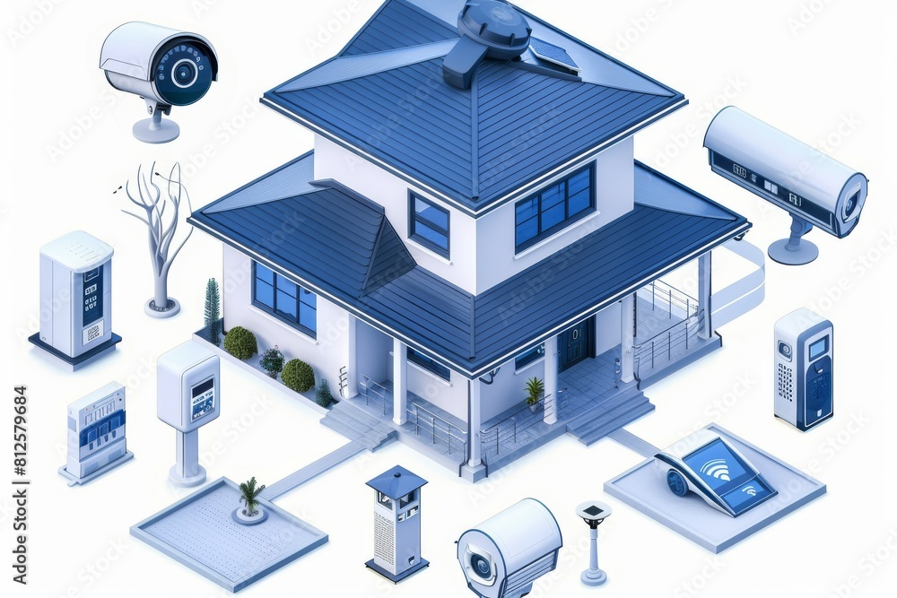 Poster access home automation servers with security cameras that integrate video and door monitoring, secur