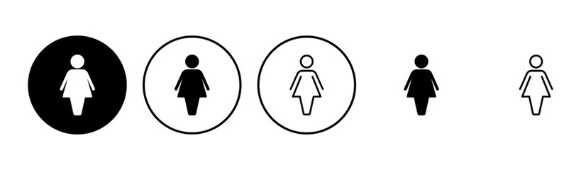 Female icon set. woman icon vector