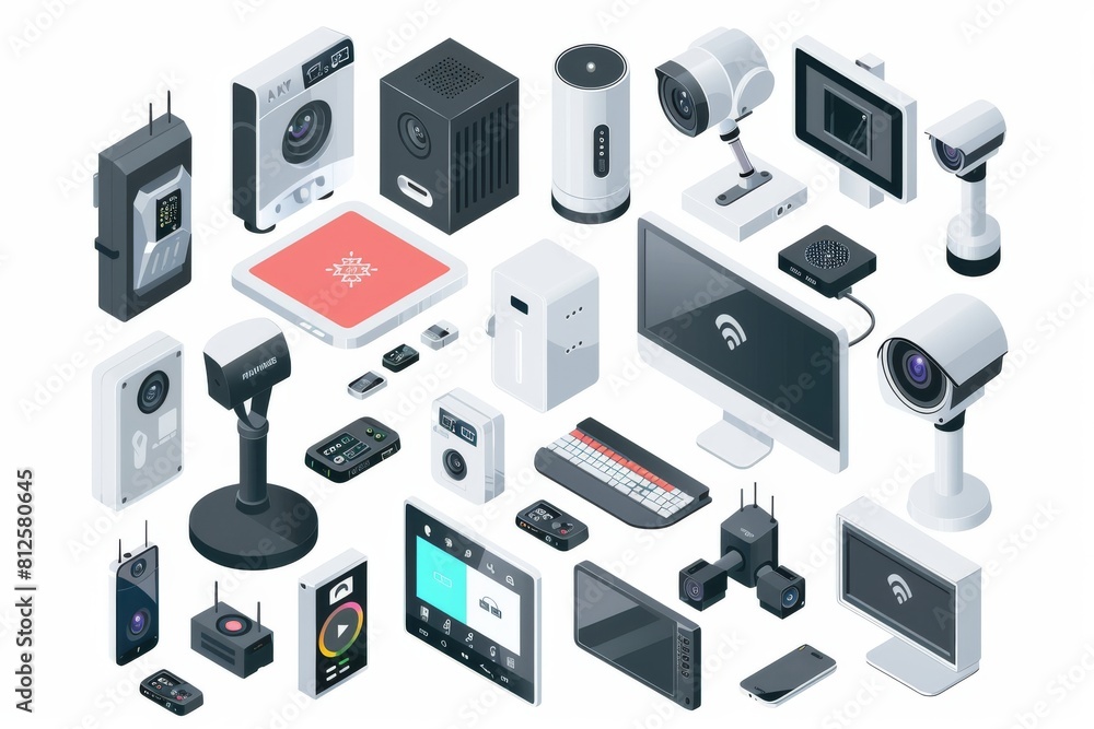 Poster integrate modern alarms into protective security systems that employ automation technology in urban 