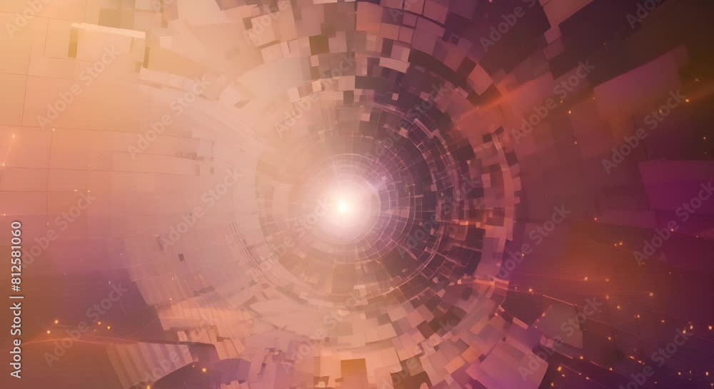 Poster abstract visualization of digital data and market trends analysis