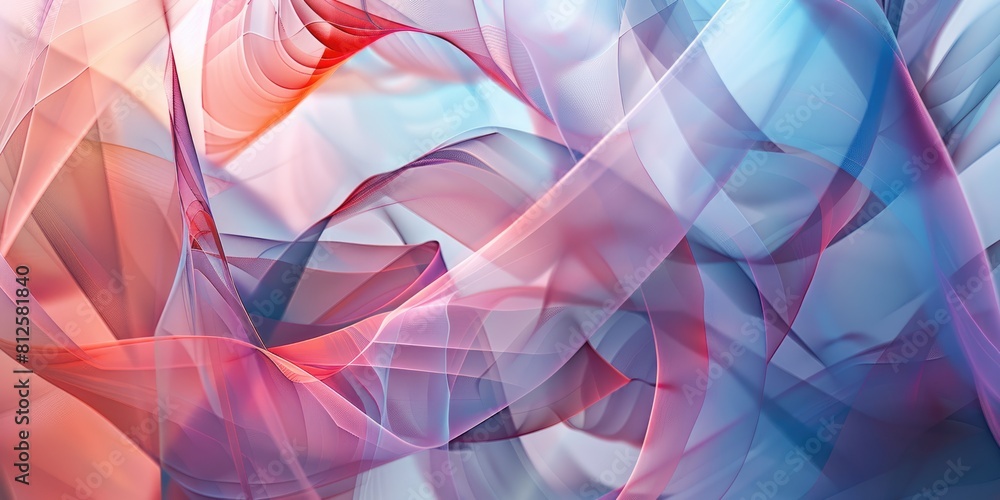 Poster colorful abstract painting with a smooth and flowing pattern. aig51a.