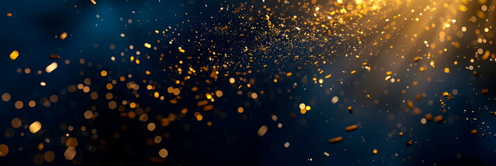 Elegant gold and dark blue theme exquisite dark blue background with gold lettering and geometric patterns