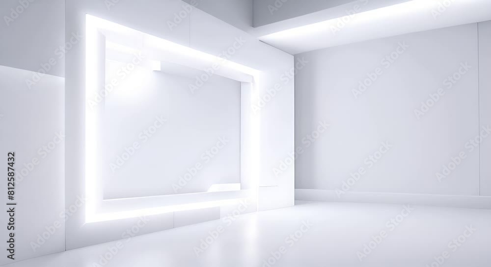 Poster white light grey background space design concept seamless looping overlay virtual video animation ba