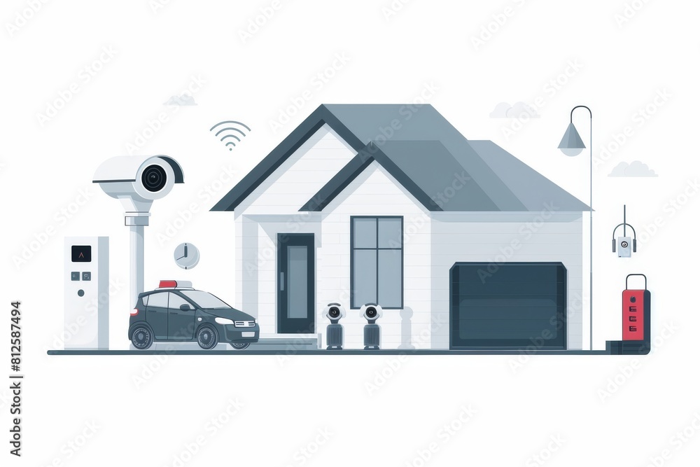 Poster manage urban security with ai-enhanced alarm systems, remotely administering surveillance through re