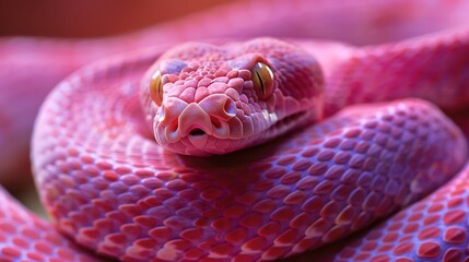 Fototapeta premium Pink snake fake innocence full view