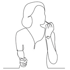 the girl is painted in front of the mirror