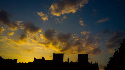 Obraz premium sunset in the city