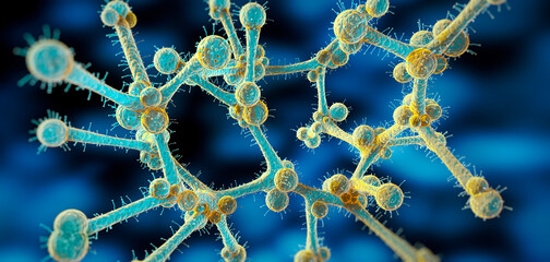 Candida auris fungi, emerging multiple drug resistant fungus - 3D illustration
