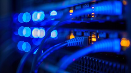 blue server rack with lights - importance of organized data storage