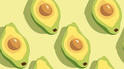 seamless pattern of avocado.