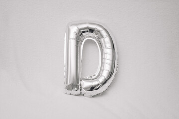 Obraz premium Chrome silver balloon font