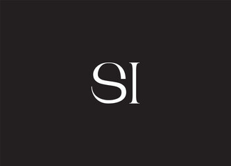 SI Logo Design, Creative Professional Trendy Letter SI 
Logo Design in Black and White Color
