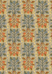 pattern with flower, leaves