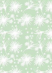 pattern with flower, leaves