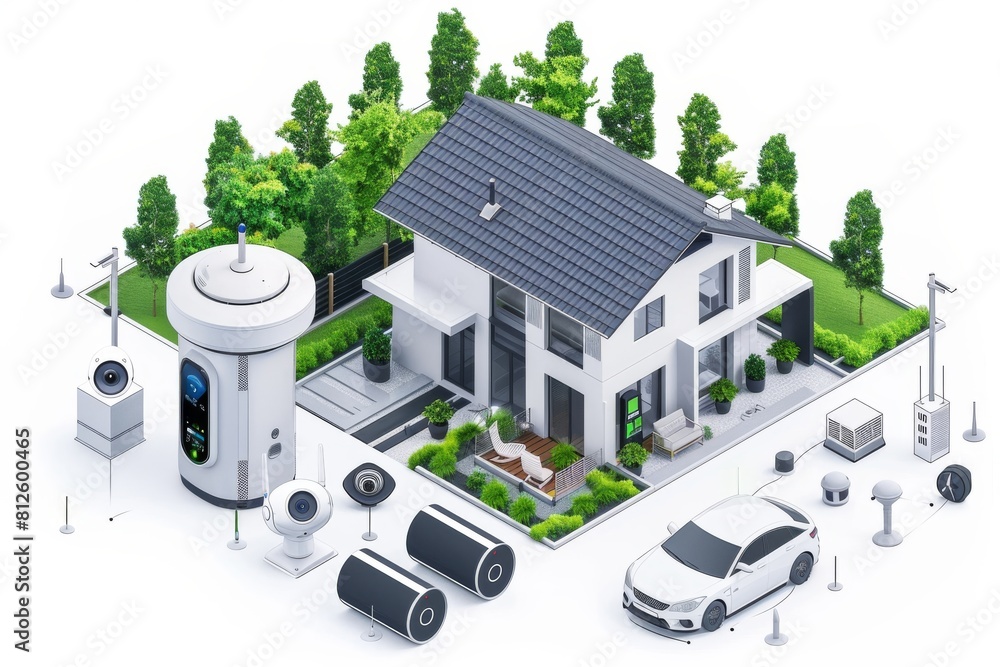 Poster use cctv in your home to control different security alarms, educating through video on secure setups
