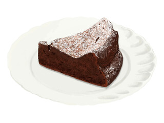 ガトーショコラ（皿付き）