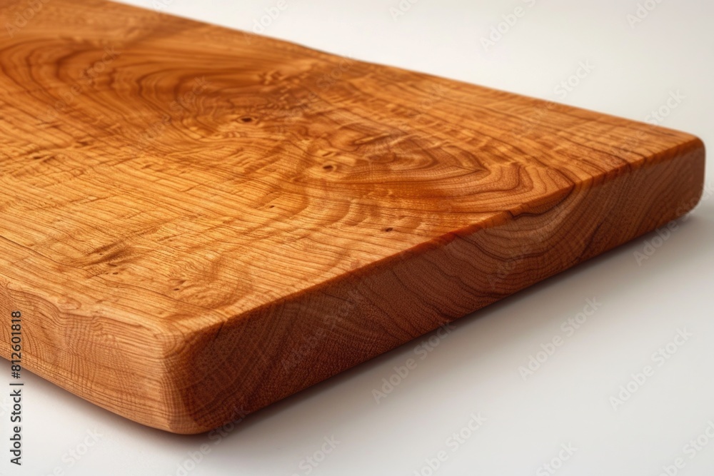 Poster close-up view of a cutting board on a table. ideal for food preparation concepts