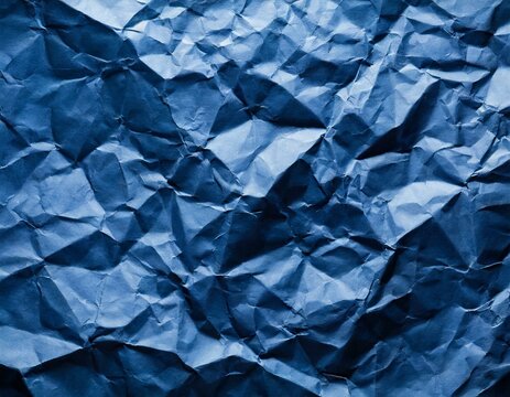 Zerknittertes dunkles blaues Papier textur Hintergr&uuml;nde