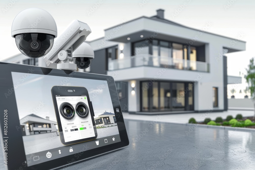 Poster secure your home effectively with a cctv system that sets different alarms and uses video to educate