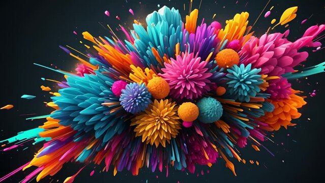 激しくぶつかり合う球体CGアート,Generative AI