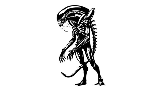 Alien Xenomorph SVG Alien vector graphic Xenomorph vector Alien logo xenomorph logo clipart 