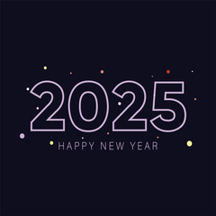 2025 New Year celebrate banner featuring dazzling and shimmering golden glitter. Christmas Holiday vector illustration