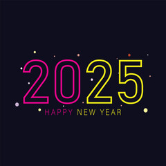 2025 New Year celebrate banner featuring dazzling and shimmering golden glitter. Christmas Holiday vector illustration