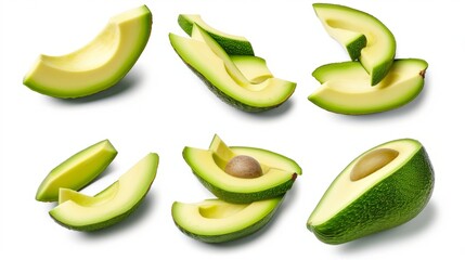 Amazing looking avocado on a White background. Stock photo