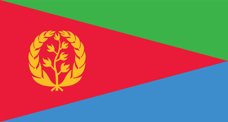 Fototapeta premium National Flag of Eritrea. Eritrea Flag. 